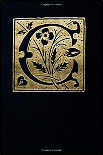 okumak Notebook: Art Nouveau Initial C - Gold on Black - Lined composition Notebook / Diary / Journal - 6&quot;x9&quot;, 140 Pages - purse size (Vintage Monograms)