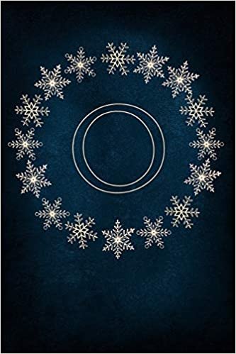 okumak O: Monogram Initial Notebook Journal with Magical Snowflake Blue Cover