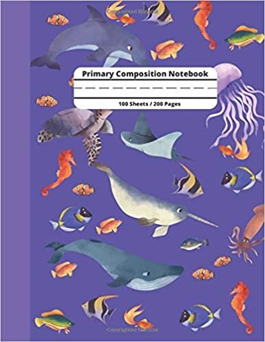 okumak Primary Composition Notebook Story Paper Journal For Grade Level K-2 : Draw and Write Dashed Midline With Creative Picture Space Notebook For Early ... Dolphin &amp; Ocean Sea Life Notebook For Kids)