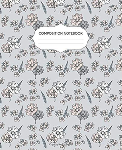 okumak Composition Notebook: College Ruled Flower for Girls s Kids School Writing Notes Journal Cute Wide Ruled Paper 110 pages: Wide Blank Lined ... for Home School College Notebook With Floral