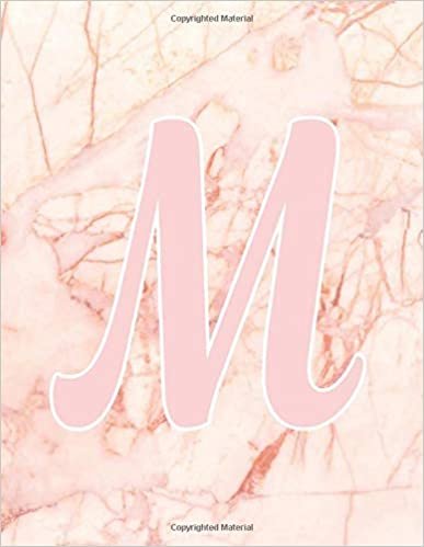okumak Rose pink M Monogram Initial letter M Notebooks Journals gifts for kids, Girls and Women who like marbles, Writing &amp; Note Taking - 120 pages of ... Book, Composition notebook, Journal or Diary