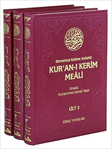 okumak Osmanlıca Kelime Anlamlı Kur&#39;an-ı Kerim Meali - 3 Cilt Takım
