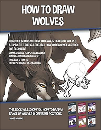 okumak How to Draw Wolves (This Book Shows You How to Draw 32 Different Wolves Step by Step and is a Suitable How to Draw Wolves Book for Beginners)