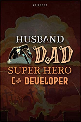 okumak Notebook Journal Husband Dad Super Hero C# Developer Job Title Working Cover, Father&#39;s Day, Halloween Gift: To Do, 120 Pages, Budget, 6x9 inch, Cute, Hourly, Hourly, Paycheck Budget
