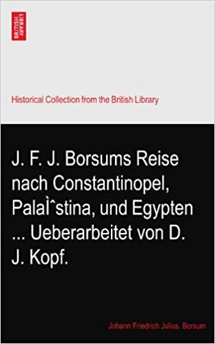 okumak J. F. J. Borsums Reise nach Constantinopel, PalaÌˆstina, und Egypten ... Ueberarbeitet von D. J. Kopf.