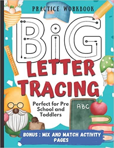 okumak Big Alphabet Letter Tracing and Gnome Coloring Book for Kids Ages 2-4: Alphabet ABC Handwriting Practice Fun Workbook Tracing, Line Tracing and Gnome Coloring Activity Book - Volume 1