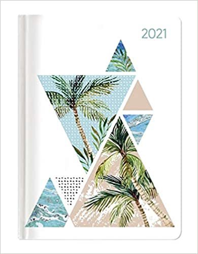 okumak Mini-Buchkalender Style Palm Tree 2021 - Taschen-Kalender A6 - Palme - Day By Day - 352 Seiten - Notiz-Buch - Alpha Edition
