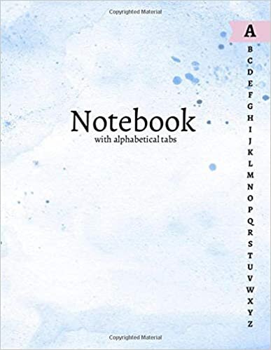 okumak Notebook with Alphabetical tabs: journal notebooks with tabs, Lined-Journal Organizer with A-Z Tabs, Alphabetical Notebook with Tabs, notebook with ... notebook gifts for women, bleu cover.