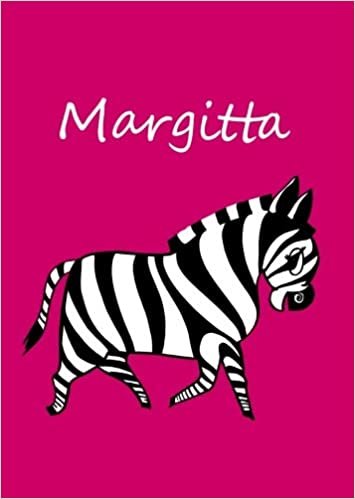 okumak Margitta: personalisiertes Malbuch / Notizbuch / Tagebuch - Zebra - A4 - blanko