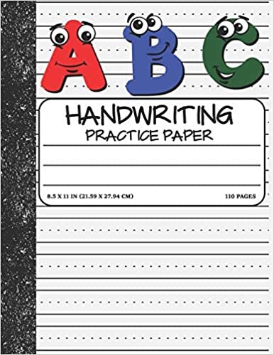 Handwriting Practice Paper: Dotted Mid-lines 110 Pages Uppercase and Lowercase Writing Sheets Notebook For Kids (Kindergarten To 3rd Grade Students)