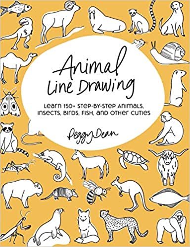 okumak Animal Line Drawing: Learn 150+ Step-by-Step Animals, Insects, Birds, Fish, and Other Cuties