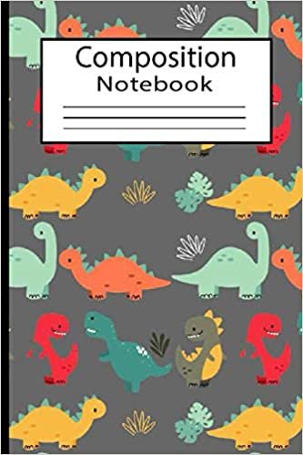 okumak Composition Notebook: Notebook Journal Notebook Journal|Lined Workbook for s Kids Students Girls for Home School College Cute Dinosaur &amp; Donut Pattern