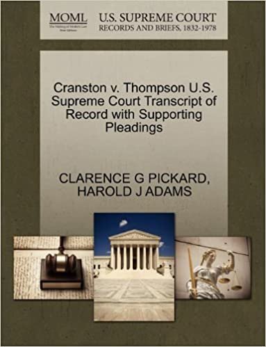 okumak Cranston v. Thompson U.S. Supreme Court Transcript of Record with Supporting Pleadings