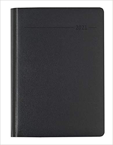 okumak Buchkalender Balacron schwarz 2021 - Büro-Kalender A5 - Cheftimer - 1 Tag 1 Seite - 416 Seiten - Balacron-Einband - Alpha Edition