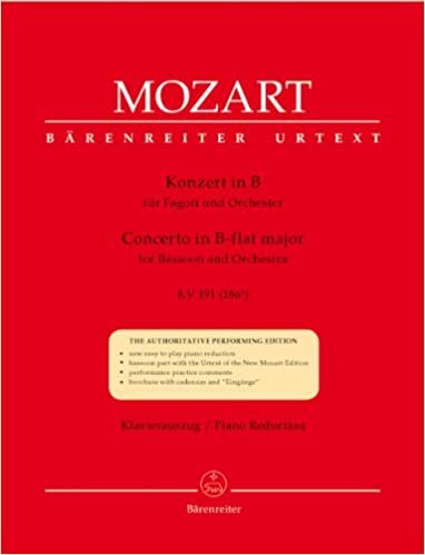 okumak Konzert für Fagott und Orchester B-Dur KV 191 (186e). Klavierauszug