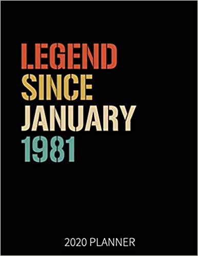 okumak Legend Since January 1981 2020 Planner: 39th Birthday 2020 Weekly Planner Includes Daily Planner &amp; Monthly Overview | Personal Organizer With 2020 Calendar | 8.5x11 Inch White Paper