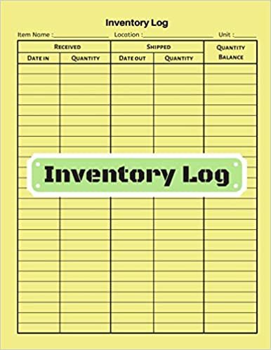 okumak Inventory log: V.12 - Inventory Tracking Book, Inventory Management and Control, Small Business Bookkeeping / double-sided perfect binding, non-perforated