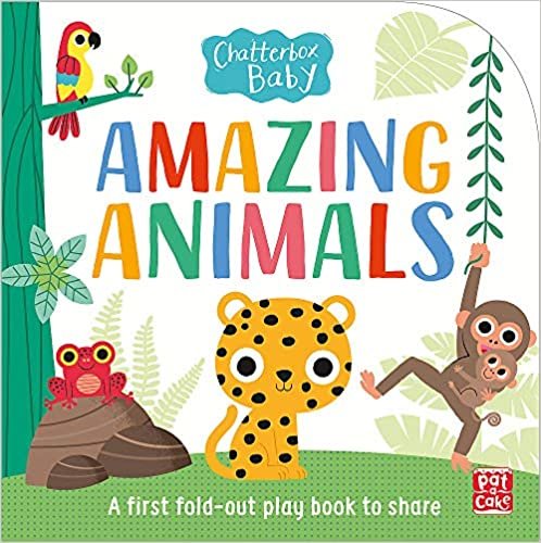 okumak Chatterbox Baby: Amazing Animals: Fold-out tummy time book