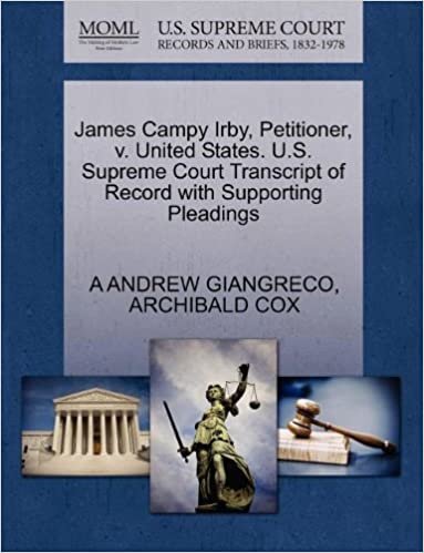 okumak James Campy Irby, Petitioner, v. United States. U.S. Supreme Court Transcript of Record with Supporting Pleadings