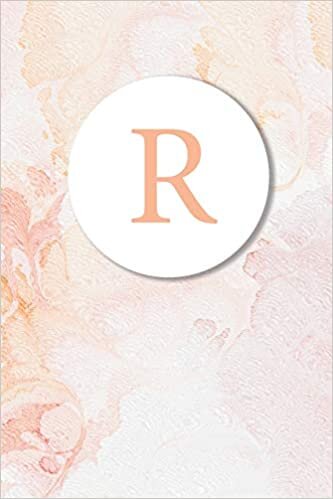 okumak R: Pink Marble Monogram Sketchbook | 110 Sketchbook Pages (6 x 9) | Floral Watercolor Monogram Sketch Notebook | Personalized Initial Letter Journal | Monogramed Sketchbook