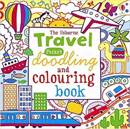 okumak Maclaine, J: Pocket Doodling and Colouring - Travel (Usborne Drawing, Doodling and Colouring)