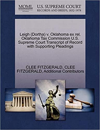 okumak Leigh (Dortha) V. Oklahoma Ex Rel. Oklahoma Tax Commission U.S. Supreme Court Transcript of Record with Supporting Pleadings