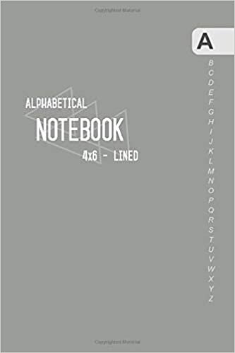 okumak Alphabetical Notebook 4x6: Small Lined-Journal Organizer with A-Z Tabs Printed | Smart Gray Design