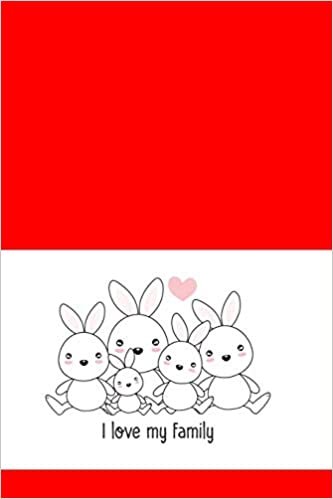 okumak I love my family rabbits red version: lovely Graph Paper Notebook with 120 pages 6x9 perfect as math book, sketchbook, workbook for rabbit owners 120 Pages
