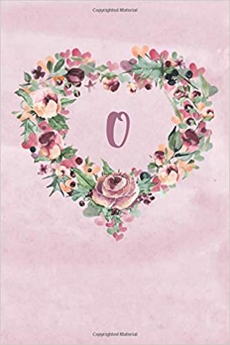 okumak Journal - Plum &amp; Green Floral Heart Wreath Design - Letter/Initial O: Simple, Soft cover Paperbook, lined Journal or Diary, 6”x9” for Women, s ... Heart Wreath Design Alphabet Series, Band 15)