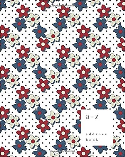 okumak A-Z Address Book: 8x10 Large Notebook for Contact and Birthday | Journal with Alphabet Index | Little Blossom Floral Design | White