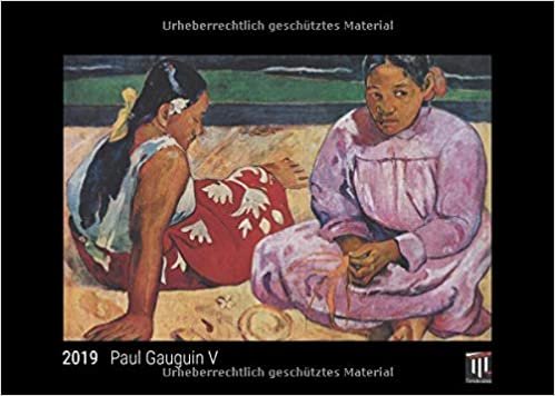 okumak Paul Gauguin V 2019 - Black Edition - Timokrates Wandkalender, Bilderkalender, Fotokalender - DIN A3 (42 x 30 cm)