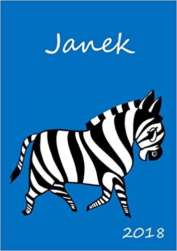 okumak 2018: personalisierter Zebra-Kalender 2018 - Janek - DIN A5 - eine Woche pro Doppelseite
