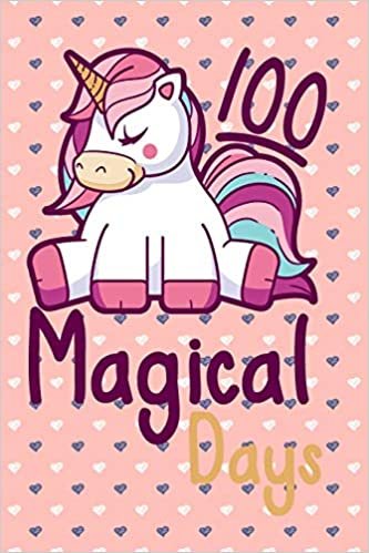 okumak 100 Days Of School Magical Days Unicorn gift idea Notebook