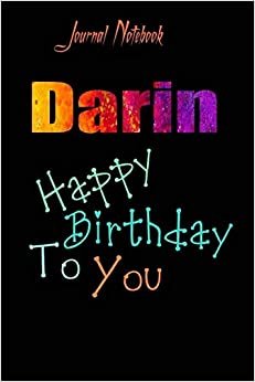 Darin: Happy Birthday To you Sheet 9x6 Inches 120 Pages with bleed - A Great Happy birthday Gift