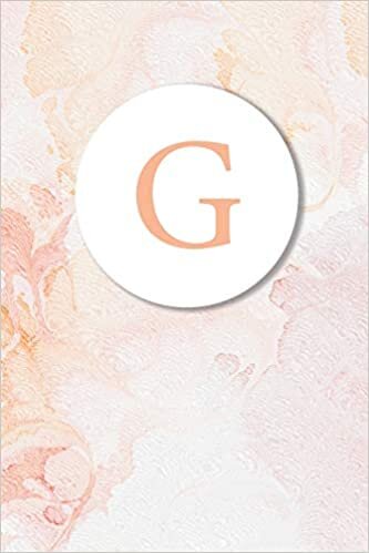 okumak G: Pink Marble Monogram Sketchbook | 110 Sketchbook Pages (6 x 9) | Floral Watercolor Monogram Sketch Notebook | Personalized Initial Letter Journal | Monogramed Sketchbook