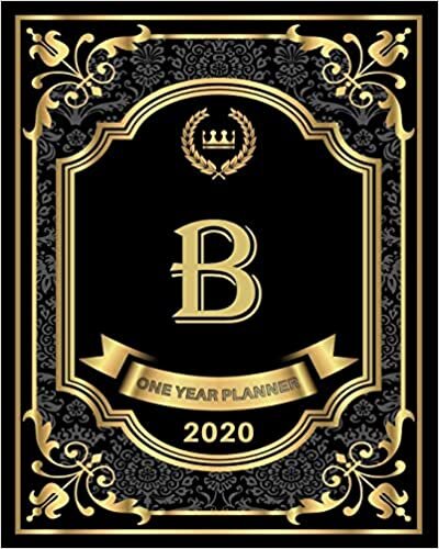 okumak B - 2020 One Year Planner: Elegant Black and Gold Monogram Initials | Pretty Calendar Organizer | One 1 Year Letter Agenda Schedule with Vision Board, ... (8x10 12 Month Monogram Initial Planner)
