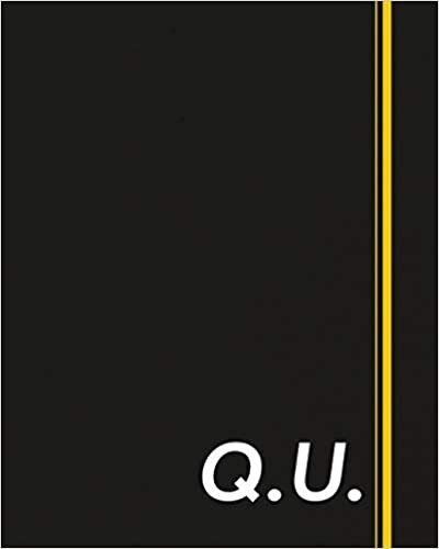 okumak Q.U.: Classic Monogram Lined Notebook Personalized With Two Initials - Matte Softcover Professional Style Paperback Journal Perfect Gift for Men and Women