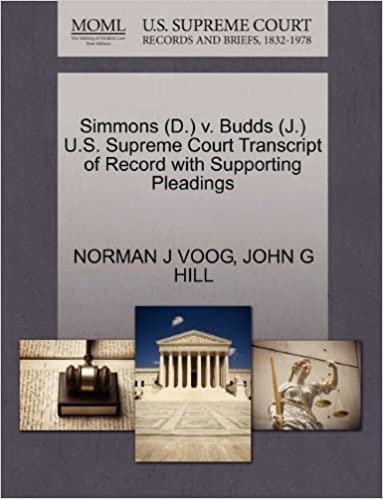 okumak Simmons (D.) v. Budds (J.) U.S. Supreme Court Transcript of Record with Supporting Pleadings