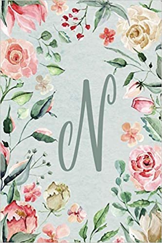 okumak Planner Undated 6&quot;x9” – Teal Pink Floral Design - Initial N: Non-dated Weekly and Monthly Day Planner, Calendar, Organizer for Women, Teens – Letter N ... Design 6”x9” Undated Planner Alphabet Series)