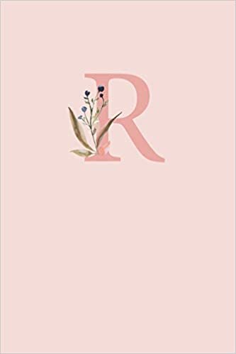 okumak R: A Simple Pink Floral Monogram Sketchbook | 110 Sketchbook Pages (6 x 9) | Floral Watercolor Monogram Sketch Notebook | Personalized Initial Letter Journal | Monogramed Sketchbook