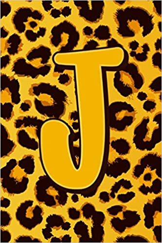 okumak J: Letter J Monogram Initials Leopard Skin Print Pattern Notebook &amp; Journal