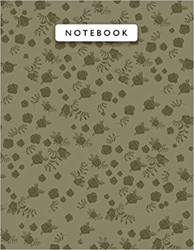 okumak Notebook Antique Bronze Color Mini Vintage Rose Flowers Patterns Cover Lined Journal: 21.59 x 27.94 cm, A4, Planning, Wedding, 110 Pages, College, 8.5 x 11 inch, Work List, Monthly, Journal