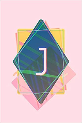 okumak J: Pink Pastel Vaporwave Aesthetic Monogram Journal / Composition Notebook with Initial - 6” x 9” - College Ruled / Lined