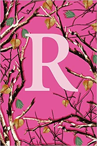 okumak R: Letter R Monogram Initials Girls Womens Pink Camo Camouflage Notebook &amp; Journal