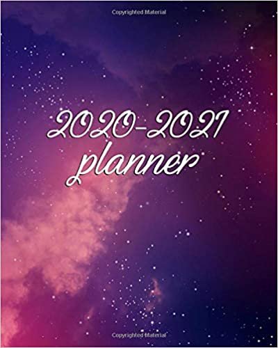 okumak 2020-2021 Planner: Vast Universe Two Year Weekly Daily Organizer &amp; Schedule Agenda | Pretty Violet Nebula 2 Year Calendar with To-Do’s, U.S. Holidays, Inspirational Quotes, Vision Board &amp; Notes