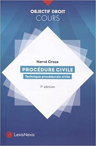 okumak Procédure civile: Technique procédurale civile (Objectif droit - Cours)