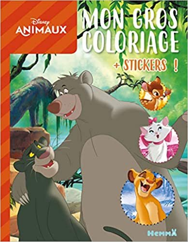 okumak Disney Animaux - Mon gros coloriage + stickers ! (Baloo-Bagheera)