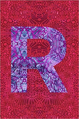 okumak R: 6x9 lined journal : colorful batik pattern : initial R