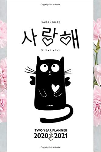 okumak SARANGHAE (i love you) TWO YEAR PLANNER 2020 // 2021: KPOP Cat Angel Art Cover - K-Pop Kawaii Cats Design Yearly and Weekly School Planner and ... years (2 year calendar/2 year diary/6 x 9)