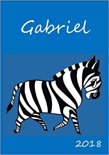 okumak 2018: personalisierter Zebra-Kalender 2018 - Gabriel - DIN A5 - eine Woche pro Doppelseite